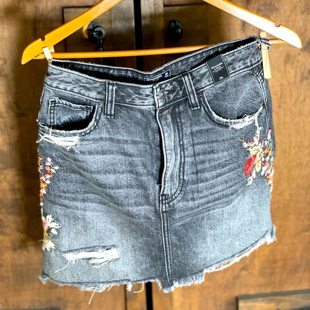 abercrombie and fitch denim skirt